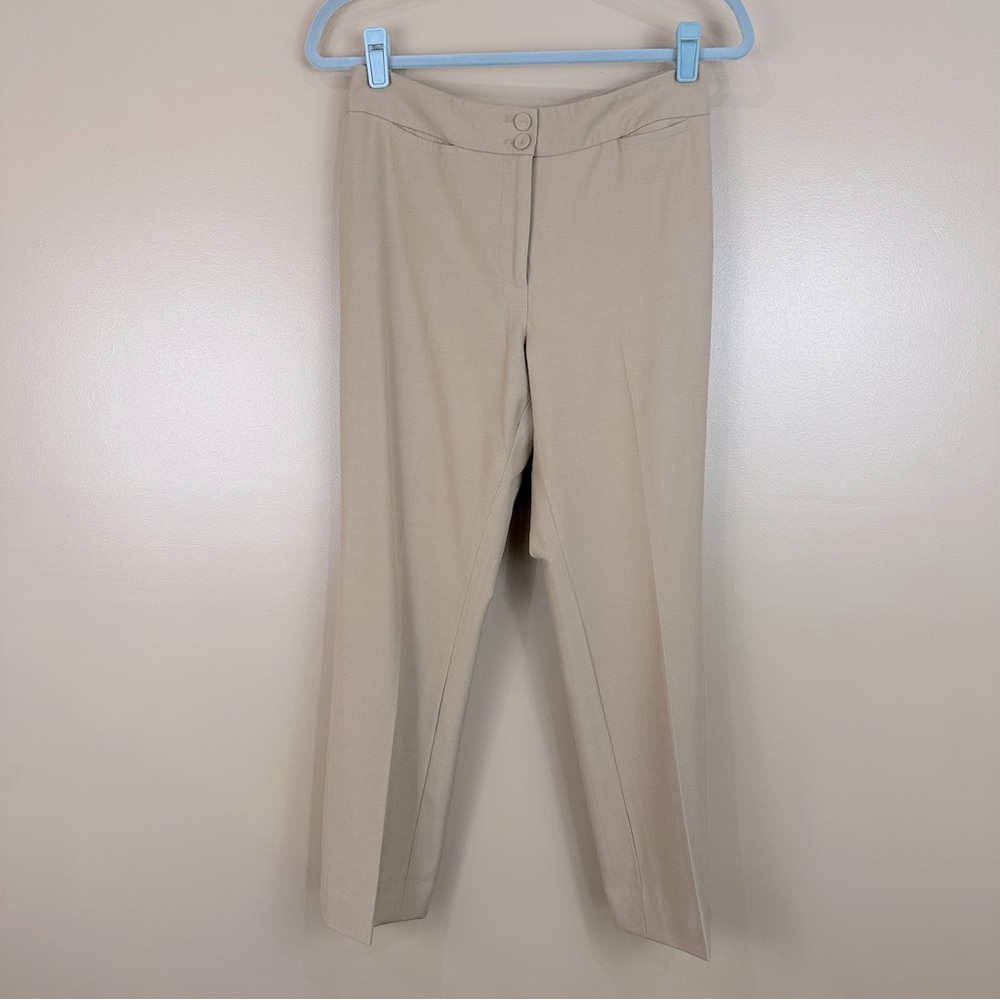 Talbots Heritage Wool Blend Tan Khaki Pants 10P Petite Academia Office Career